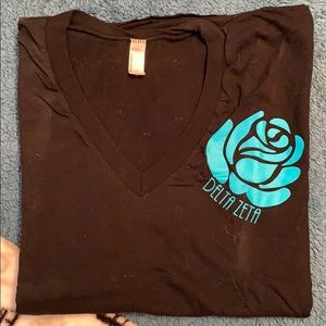 Delta Zeta Sorority American Apparel V-neck, S